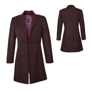 NWT Abbyshot 11th Doctor Who Matt Smith Purple Frock Coat Ladies XL Cashmere